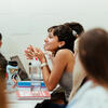 Students engaged in a classroom.