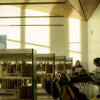 Two students studying in Charles Library